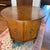 1970s 1970s Round Top Hexagon Two Door Cabinet End Table With Brass Ring Pulls and Leg Caps For Sale - Image 5 of 10