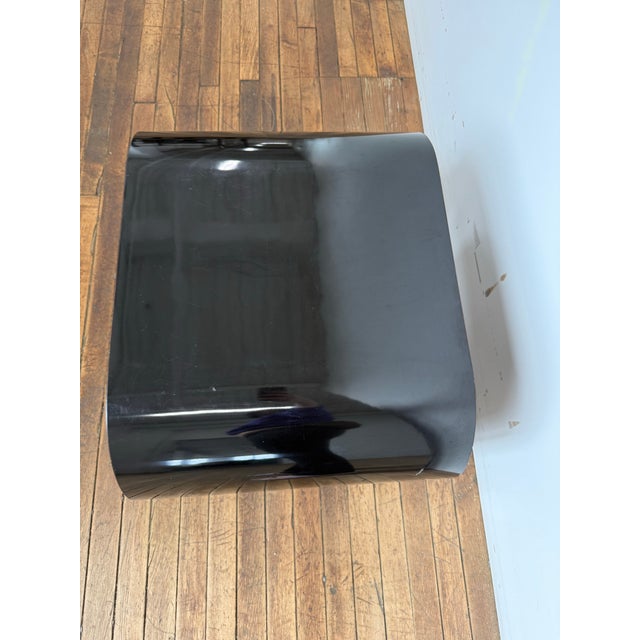 1980s 1980 Black Laminate Waterfall End Table For Sale - Image 5 of 6
