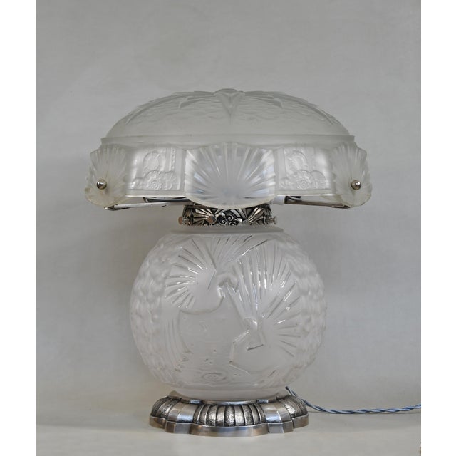 Art Deco 1930s Large French Art Deco Mushroom Lamp by Muller Freres - France For Sale - Image 3 of 16