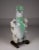 Rare table size white jadeite Chinese snuff bottle with apple green and emerald green markings along with some blushes of...