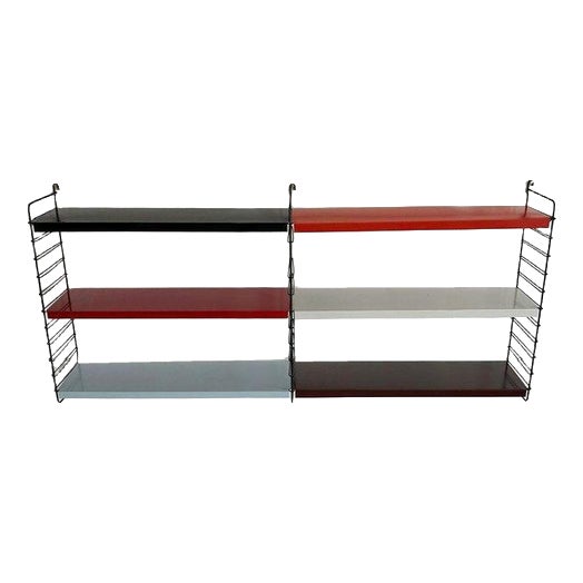 Mid-Century Modern Modular Wall Rack in Metal, 1950s For Sale