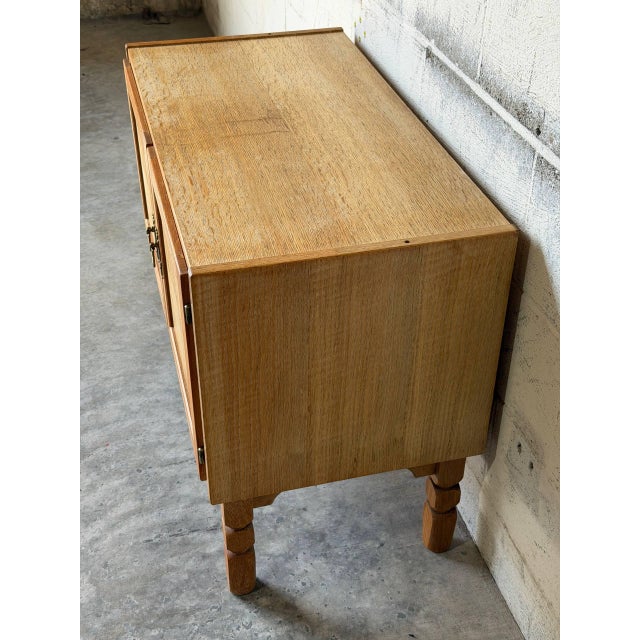 Henning Kjærnulf Oak Storage Cabinet With Parquet Doors Danish Mid-Century Modern 1960s For Sale - Image 10 of 11