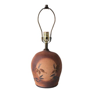 Vintage Studio Pottery Table Lamp For Sale