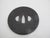 Antique Japanese Tsuba or sword guard, would be mounted between the blade and grip to protect a user's hands. Rounded...