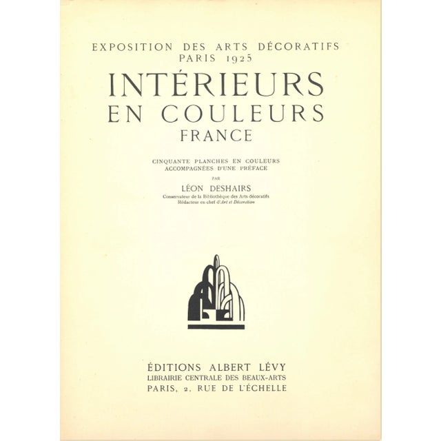 1920s 1925 Rare Set of 3-French Art Deco Interior Design Lithographs-Home Office, Studio, Documentation For Sale - Image 5 of 5