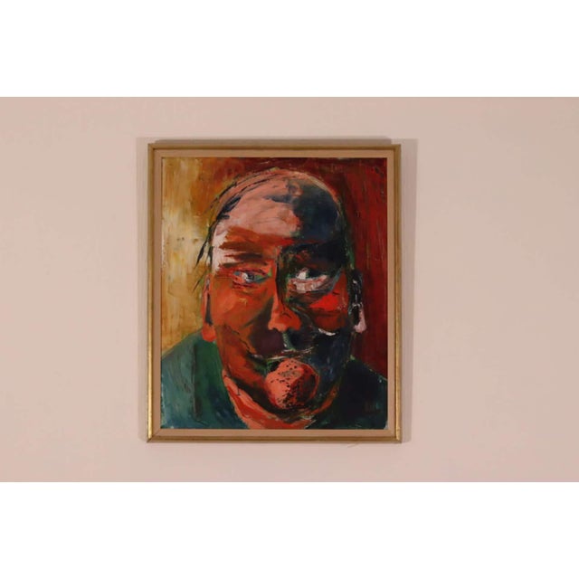 Original Swedish Oil on Canvas – “Gammal Farbror” by Anelotte Höcke, 1977 – Signed & Framed – 50 × 60 cm (19.7" × 23.6") A...