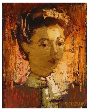 Raimonds Staprаns, Portrait of Woman, 1955, Oil on Canvas