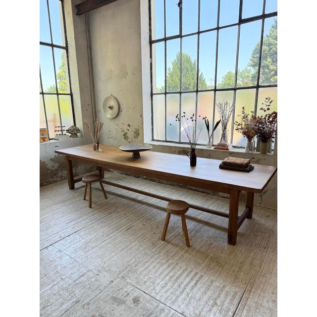 Farmhouse Table in Oak, 1950s For Sale - Image 14 of 18