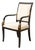 Vintage Black & Gold Neoclassical Armchair For Sale