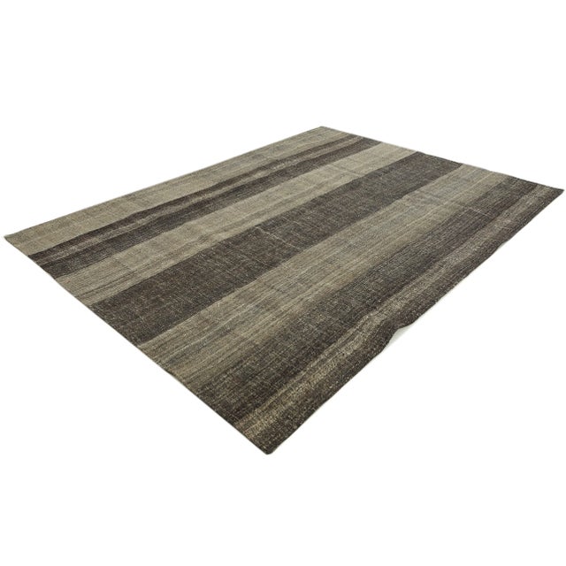 Mid-Century Modern Mid 20th Century Large Vintage Modern Kilim Rug For Sale - Image 3 of 7