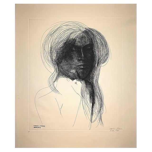 Emilio Greco, Inizio D'anno, Etching, 1973 For Sale