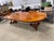 Vintage Neoclassical Regency Style Cherry and Burl Wood Pedestal Oval Dining Table With 2 Leaves For Sale - Image 12 of 16
