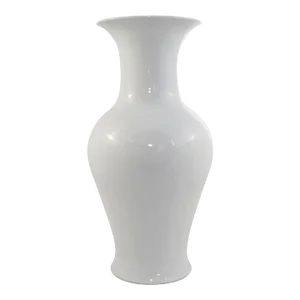 Contemporary White Ceramic Fishtail Vase