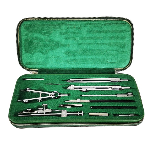 Drawing Instruments from A.W. Faber Castell, Germany, 1960s, Set of 12 For Sale