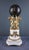 Gold Bronze and Marble Putti Mantelpiece Set, 1800s, Set of 3 For Sale - Image 8 of 18
