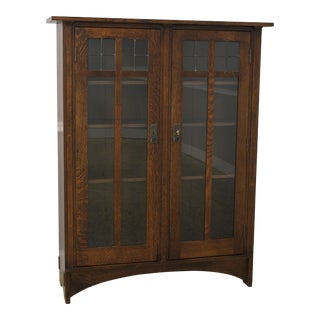Stickley Mission Oak 2 Door Bookcase For Sale