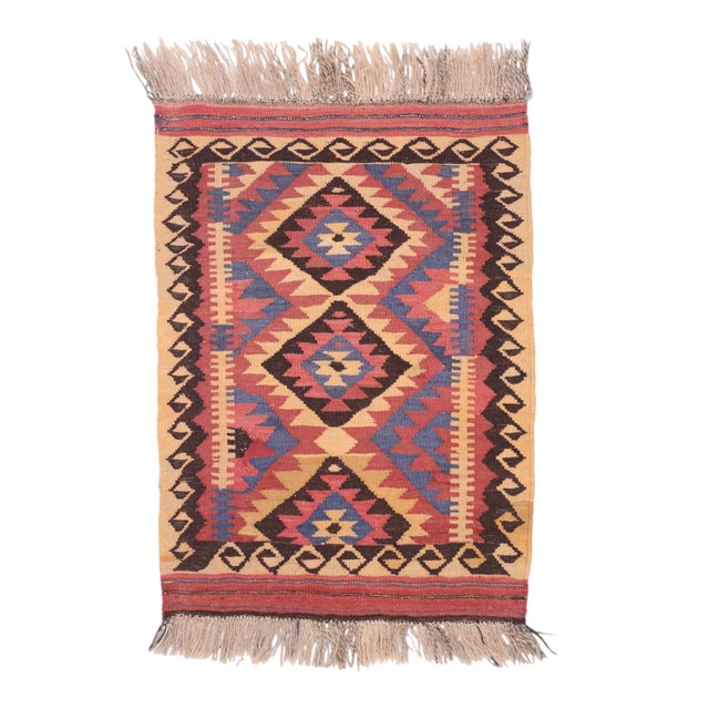 Vintage Afghani Maimana Kilim Rug - 02'02 X 03'01 For Sale