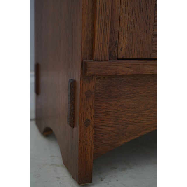 Stickley Mission Oak 2 Door Bookcase For Sale - Image 11 of 15
