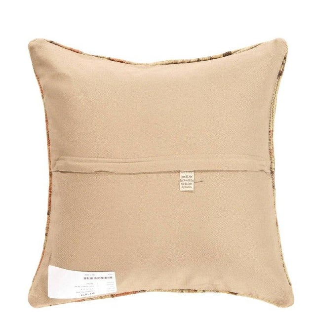 Vintage hand woven Turkish pillow. This is made of wool. Back cotton. Beautiful colors and well made. This pillow features...