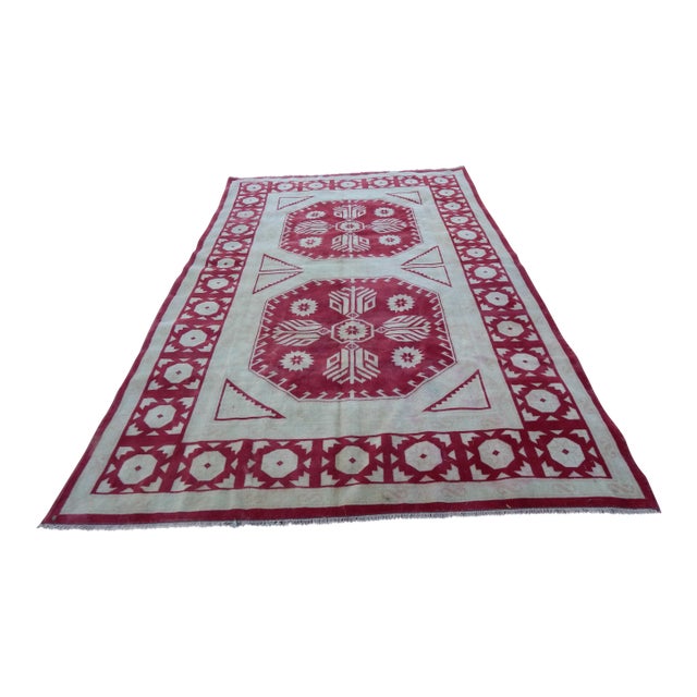 Vintage Turkish Kars Rug 6′6″ × 10′2″ For Sale