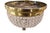 French Crystal Beaded Flush Mount Ceiling Light Fixture.