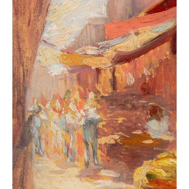 Rozel O. Butler "Market Scene, Southwest", Circa 1910 For Sale - Image 4 of 9