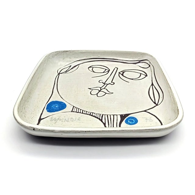 Mid-Century Modern 1970s Susana Espinosa Glazed Pottery Plate For Sale - Image 3 of 12