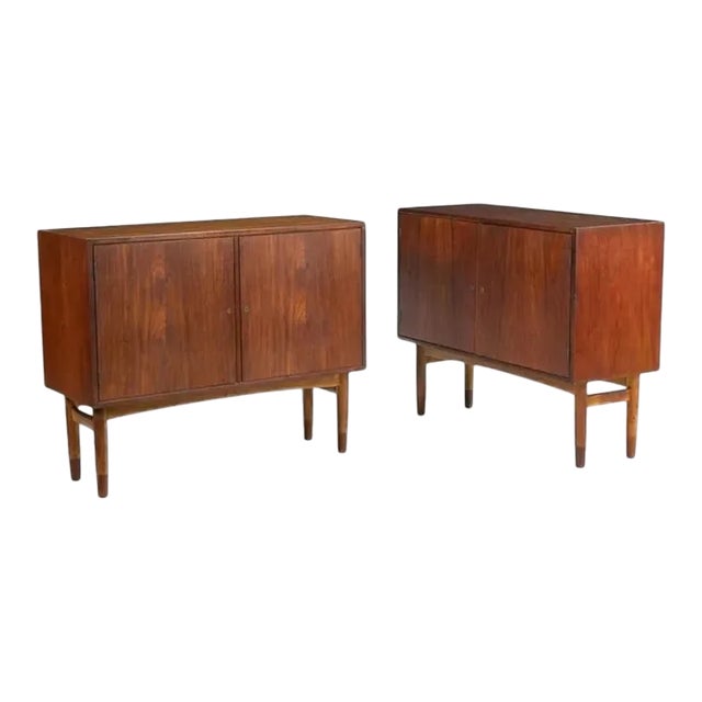 Gjovik Mobelfabriken, Mid-Century Modern, Low Cabinets, Teak, Denmark, 1950s For Sale