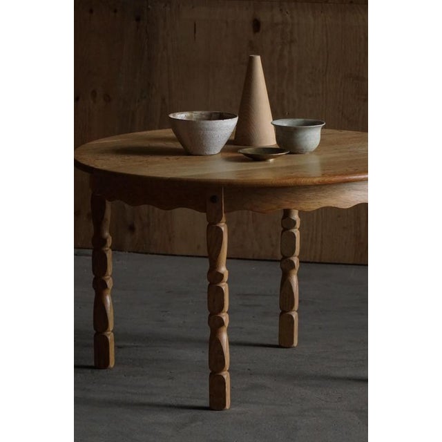 Mid-Century Danish Round Dining Table in Oak with Extensions, 1960s For Sale - Image 13 of 18