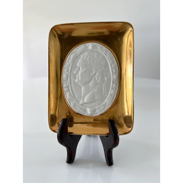 Vintage Fornasetti Milano Porcelain Profile Tray Dish for Rosenfeld Imports. For Sale - Image 10 of 11