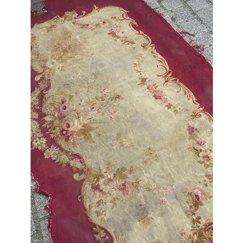 Antqie Aubusson Tapestry Sofa Cover, 1890s For Sale - Image 14 of 18