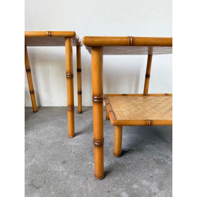 Nesting Tables in Rattan and Wicker, 1970, Set of 4 For Sale - Image 14 of 18