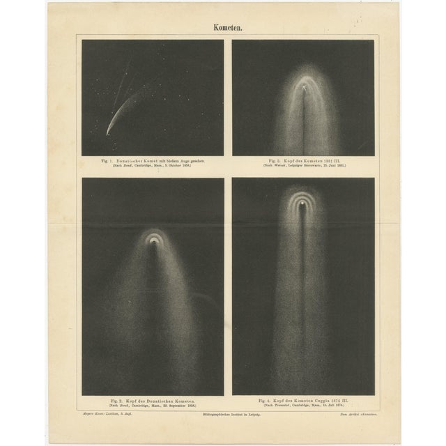 Antique Comet Study Kometen, 1890s For Sale