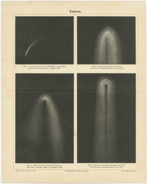 Antique Comet Study Kometen, 1890s