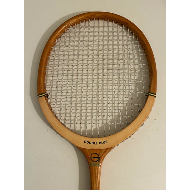 1970s Vintage English Wooden Squash Racket For Sale - Image 5 of 5