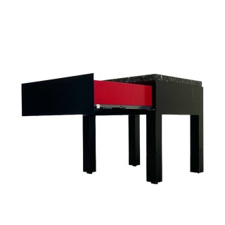 Postmodern German Table with Drawer and Granite Tabletop from Interlübke, 1980s For Sale