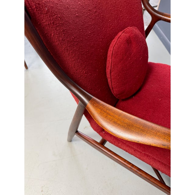 Pair of Finn Juhl Nv #45 Chairs in Walnut by Baker Circa 1955 Mid Century For Sale - Image 11 of 13