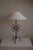 Vintage Brutalist Forged Iron Sunburst Table Lamp For Sale - Image 10 of 10