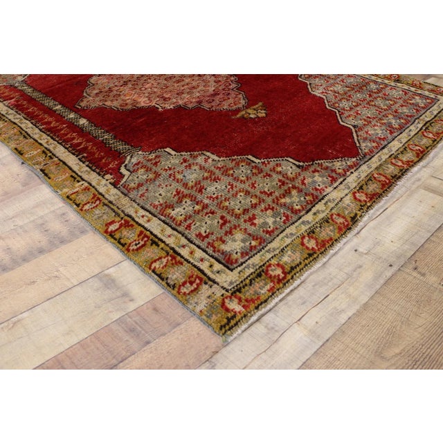 Textile Antique Turkish Oushak Prayer Rug - 02'08 X 04'01 For Sale - Image 7 of 9
