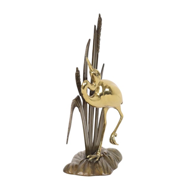 Mid-Century Modern Brass Heron Figurine, 1950s For Sale - Image 4 of 16