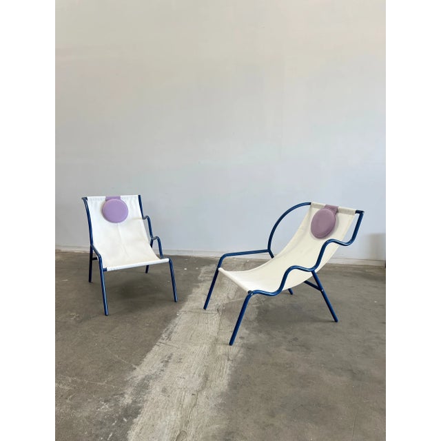 Modern Memphis Style Design Abstract Chair For Sale - Image 3 of 9