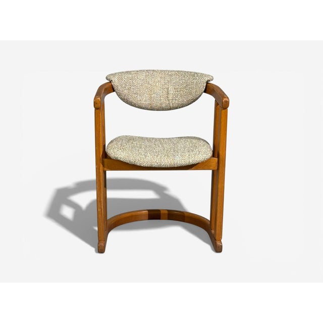 Gray German Modern, Occasional Chairs, Tweed, Beech, Germany, 1960s For Sale - Image 8 of 10