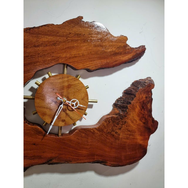 Contemporary Meteor Through Time – One-of-a-Kind Handcrafted Driftwood Wall Clock Sculpture For Sale - Image 3 of 18