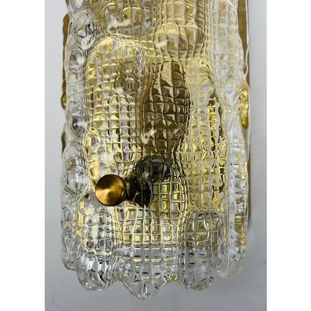 1950s Pair Carl Fagerlund Orrefors Crystal 1950s Wall Lamps Midcentury Swedish For Sale - Image 5 of 12