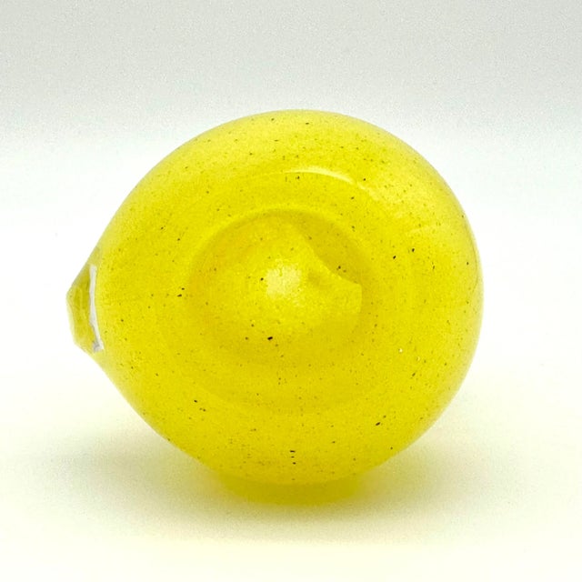 Mid-Century Modern Mid-20th Century Fm Kontstglass Swedish Art Glass Bird Duck Yellow Paperweight For Sale - Image 3 of 5
