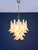 Vintage Italian Murano Chandelier with Acid-Etched Amber Glass Petals, 1990s For Sale - Image 14 of 17
