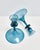 Mid Century Blue Glass Orrefors Swedish Candlestick Pair For Sale - Image 11 of 15