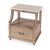 Traditional Mabel 24 in. W Rectangular Marble and Wood 1 Drawer Nightstand with Top Open Shelf, Sandalwood Beige For Sale - Image 3 of 11