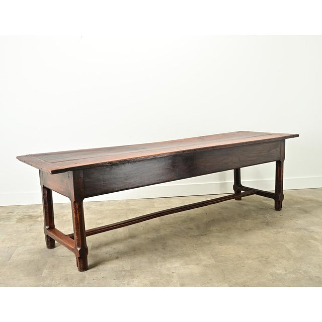 French 19th Century Solid Oak Farm Table For Sale - Image 11 of 12