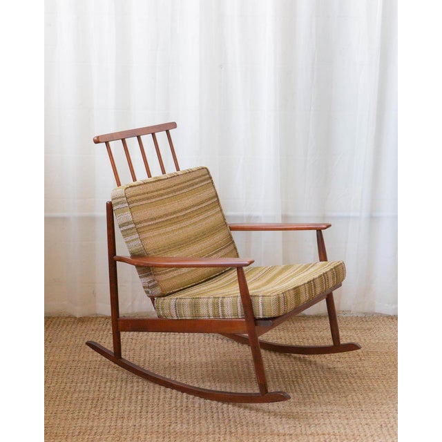 Wood 1960s Danish Modern Rocking Chair in the Style of Edmund Spence For Sale - Image 7 of 14